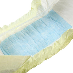 Scutece pentru adulți CutiePlusU, pachet de 10 chiloți de incontinență de unică folosință cu bucle pentru femei și bărbați, absorbție maximă peste noapte - Galben (Mărime medie 71-96 cm)