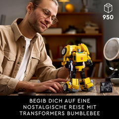 LEGO Icons Transformers Bumblebee, Figurină de acțiune robot pentru adulți de colecționat, Set de construcție pentru film pentru fanii science fiction, Poate fi transformat într-o mașină, Jucărie de aventură 10338 Seturi de constructie Besuche den LEGO-Store