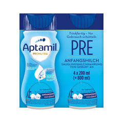 Aptamil Pronutra Pre – Formulă pentru sugari de la naștere – Cu uleiuri vegetale, fără ulei de palmier – 6 x 4 x 200 ml (4800 ml)