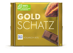 Ritter Sport - Gold Treasure - 11 x 250g, Ciocolată cu lapte fină cu bucăți de caramel, Ciocolată clasică de împărțit cu prietenii, 11 batoane x 250g