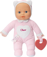 Chicco Meine erste Puppe Spielzeug, Kuschelpuppe mit weichem Beißherz, weich und leicht, Babyspielzeug, maschinenwaschbar, 0 Monate Plus, Rosa