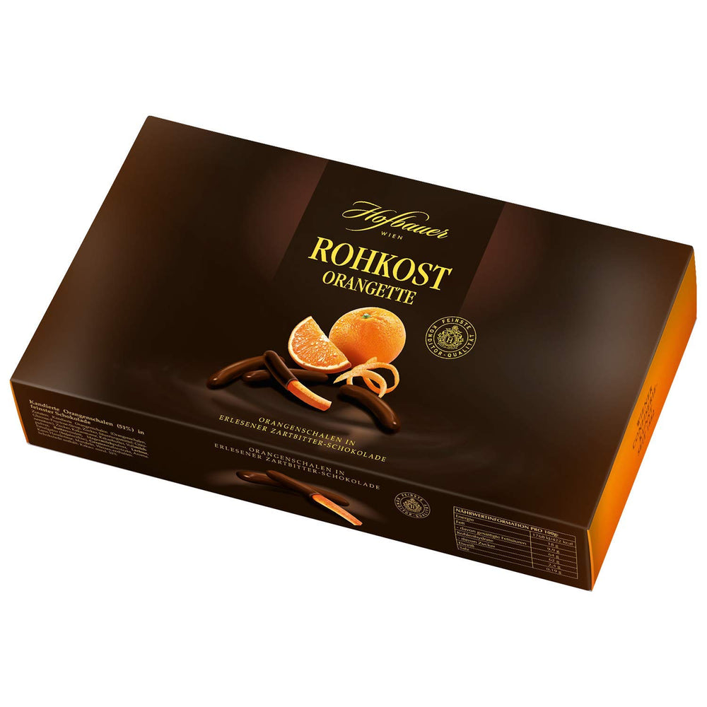 Hofbauer Vienna Orangette crude, felii de portocală acoperite cu ciocolată, 1000 g