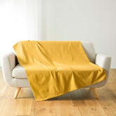 Douceur D'Intérieur, Pătură (220 X 240 Cm) Lucile Curry, Polycotton, Unicolor Paturi si Cuverturi Douceur d'Intérieur Curry 220 X 240 Cm