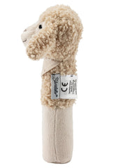 Sterntaler baby squeaker sheep Flocke - Jucărie pentru bebeluși din țesături moi - Jucărie de prins pentru bebeluși - Primele încercări de prindere și joc, de culoarea nisipului Jucarii Bebe Naty Shop