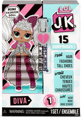 LOL Surprise JK Mini-Modepuppe - 15 Überraschungen, Kleidung & Accessoires - Ab 6 Jahren - Sammlerstück - Diva
