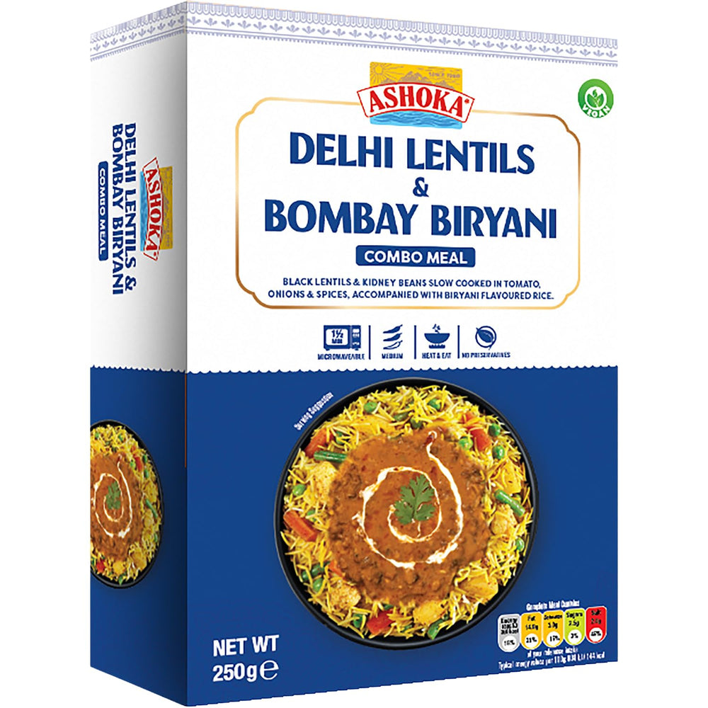 ASHOKA - Linte Delhi instant și Bombay Biryani - (1 x 250 g)