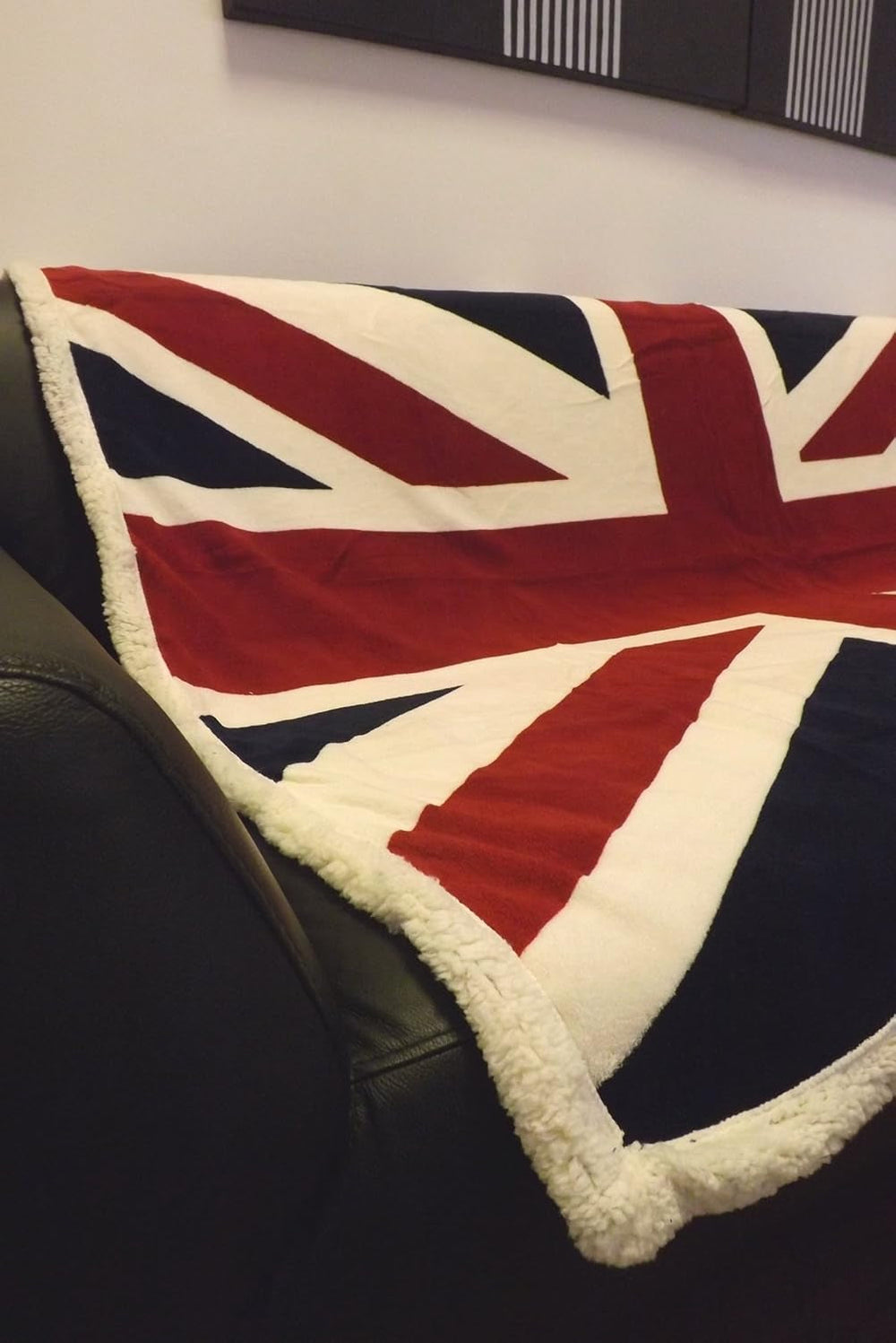 Pătură din fleece Rapport cu steagul Union Jack, extra moale, pentru pat/sofa, roșu/alb/albastru. Paturi si Cuverturi Rapport Roșu / Alb / Albastru