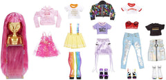 Rainbow High 571049 Fashion Studio - Păpușă exclusivă cu haine, accesorii și 2 peruci strălucitoare - Creează peste 300 de ținute!