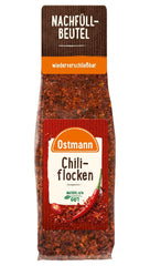 Ostmann Gewürze - Chiliflocken | Scharfes Topping für allerlei Gerichte | Zum Nachfüllen der Streudose | 45 g im Beutel