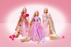 Simba 105738831 - Steffi Love Rapunzel, Steffi als Märchenprinzessin, mit sehr Langen Haaren, mit Haarclips, Bürste und Kamm, Ankleidepuppe, 29cm, für Kinder ab 3 Jahren