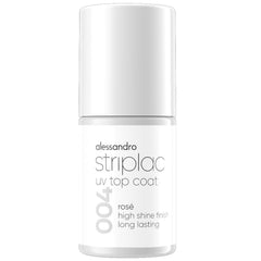 alessandro Striplac UV Top Coat Rosé - Unghii strălucitoare, rezistente la zgârieturi, până la 15 zile - Poate fi folosit cu sau fără culoare - Tehnologie delicată de îndepărtare - Vegan - Roz, Transparent, 6,5 ml