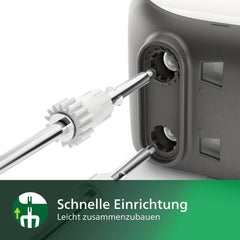 Philips Handmixer, 450 W, 5 Geschwindigkeiten plus Turbo, Weiß/Grau (HR3741/00) Bucatarie Naty Shop