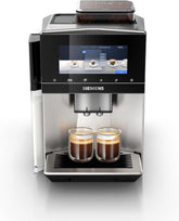 Espressor complet automat SIEMENS EQ900 TQ905D03, control prin aplicație, afișaj complet tactil, mod barista, reducere a zgomotului, până la 10 profiluri, râșniță premium, curățare automată cu abur, 1500 W, oțel inoxidabil
