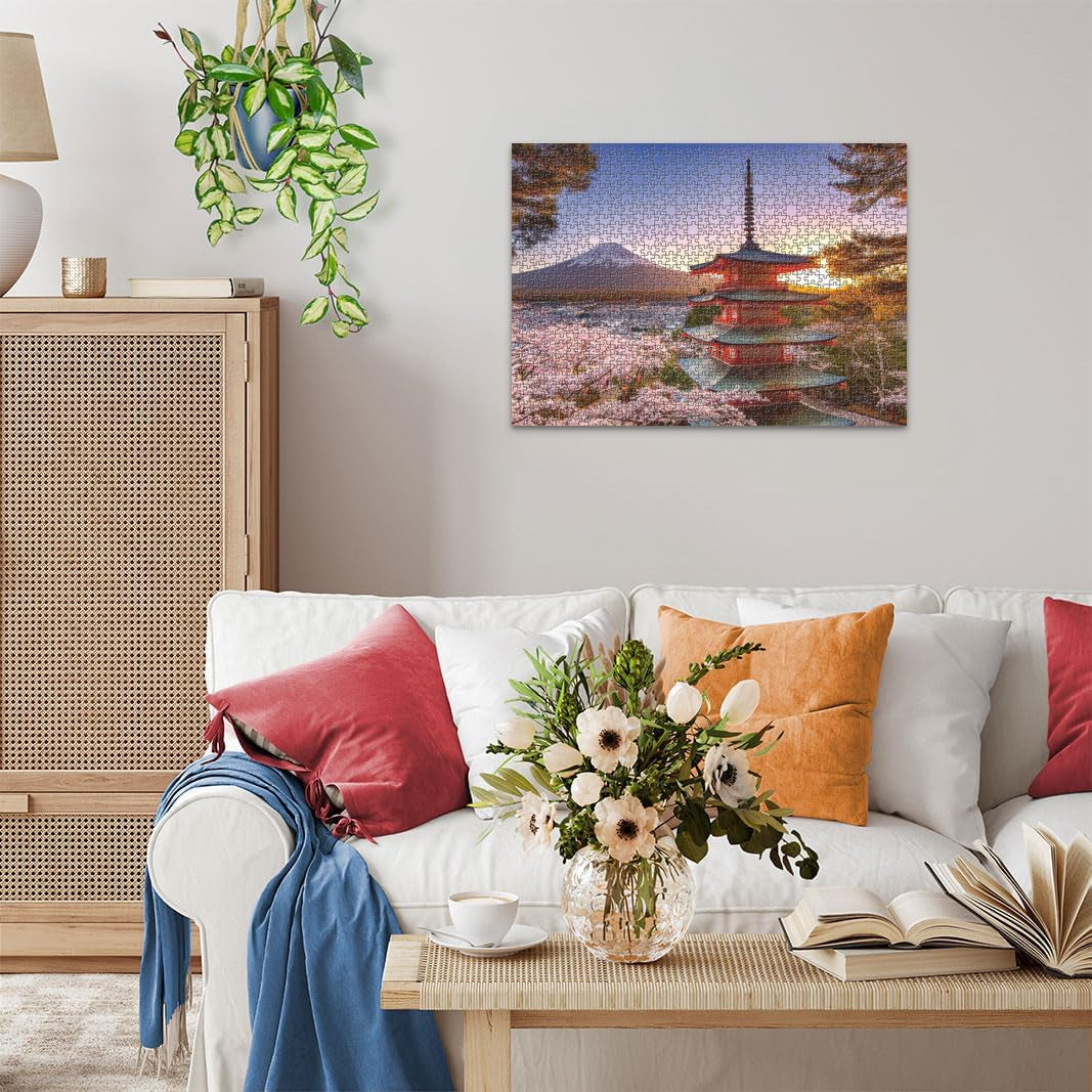 Ravensburger Puzzle 12000582 - Flori de cireș în Japonia - puzzle jigsaw de 1000 de piese pentru adulți și copii de peste 14 ani, Puzzle Naty Shop