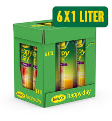 Rauch Happy Day Peach | Din fructe coapte la soare | 6 x 1 litru, Tetra Prisma Bauturi fara alcool Naty Shop