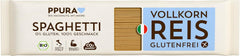 PPURA Spaghete cu orez integral organic fără gluten 400g – Paste naturale italiene cu orez integral organic – Fără gluten, fără zahăr sau aditivi, preparate tradițional