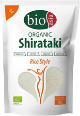 Orez Shirataki organic BIOASIA din făină de konjac organică – Conținut scăzut de calorii – Fără zahăr, grăsimi și gluten (1 x 270 g)