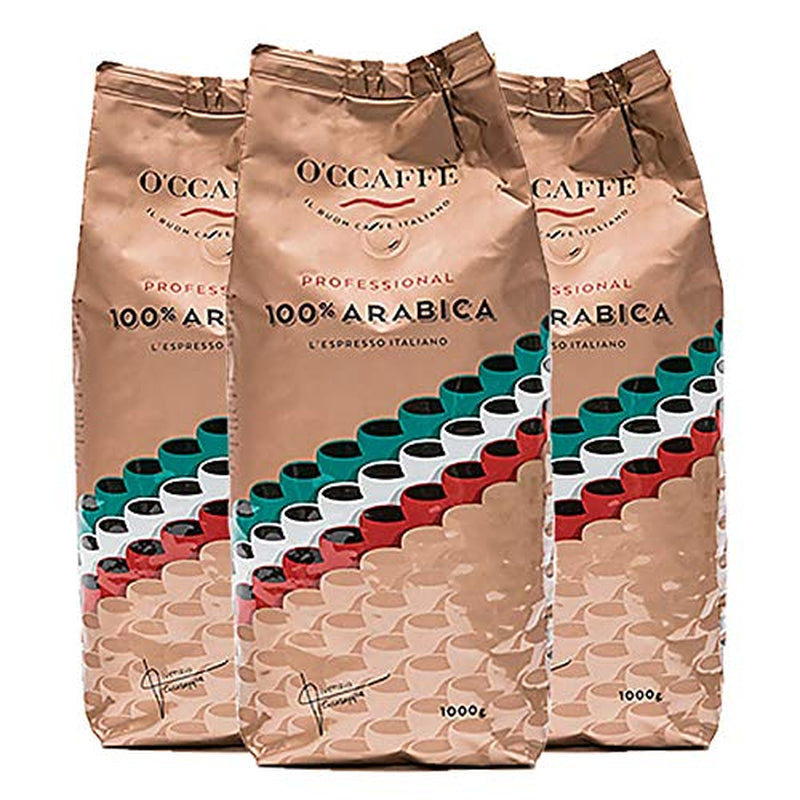 Cafea Arabica 100% profesională, 1000 g boabe întregi / pachet de 3