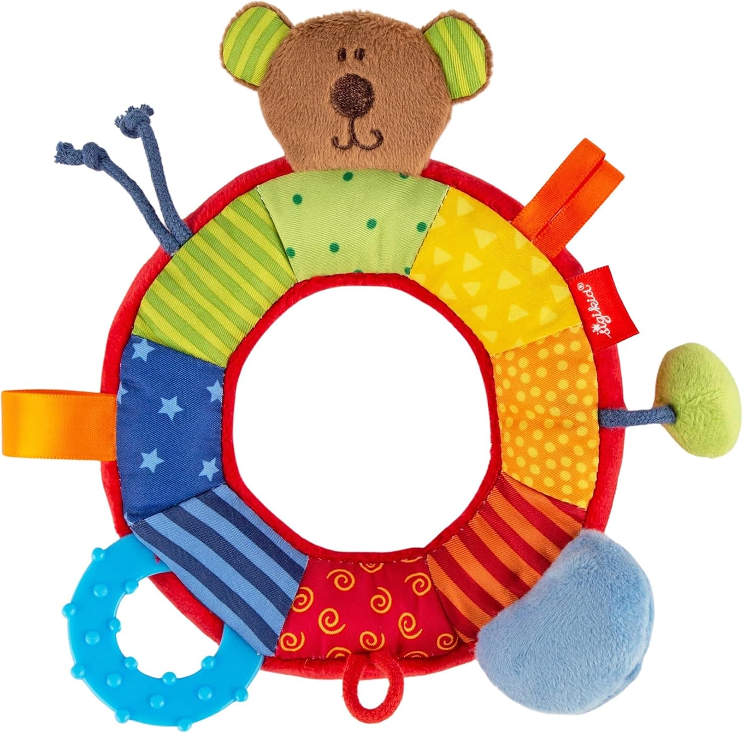 SIGIKID 40490 Inel activ Baby Activity PlayQ Fete și băieți jucărie pentru copii recomandată de la 3 luni multicolor Jucarii Bebe Naty Shop Multicolor/urs