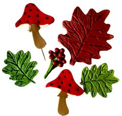 Set 6 decoratiuni comestibile, Toamna