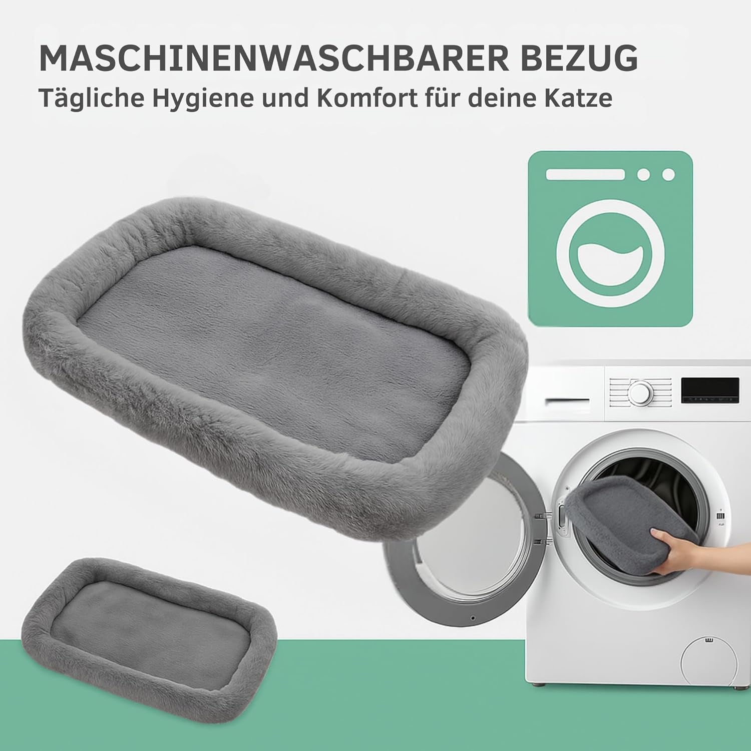 Șezlong pentru pisici – Șezlong robust pentru pisici cu pernă lavabilă | Hamac confortabil pentru ferestre de până la 18 kg | Pat pentru pisici care economisește spațiu și accesorii