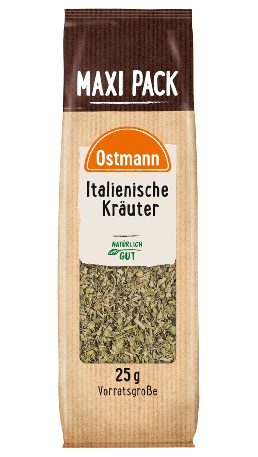 Ostmann Gewürze - Italienische Kräuter gerebelt | Mediterrane Kräutermischung zum Würzen von Tomatensauce, Gemüse- und Fleischgerichten | 25 g im Vorteilsbeutel