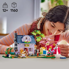 LEGO Friends House And Flower Garden The Beekeeper, set de construcție, set de joacă în natură, cadou pentru fete de la 12 ani, set cu model construibil, 4 minifigurine și figuri de animale, pisică și iepure 42669 Seturi de constructie Besuche den LEGO-Store
