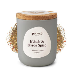 Potluck | Kebab & Gyros Spice | Gewürzzubereitung im Keramiktopf | 50g | Vegan, glutenfrei und mit natürlichen Inhaltsstoffen