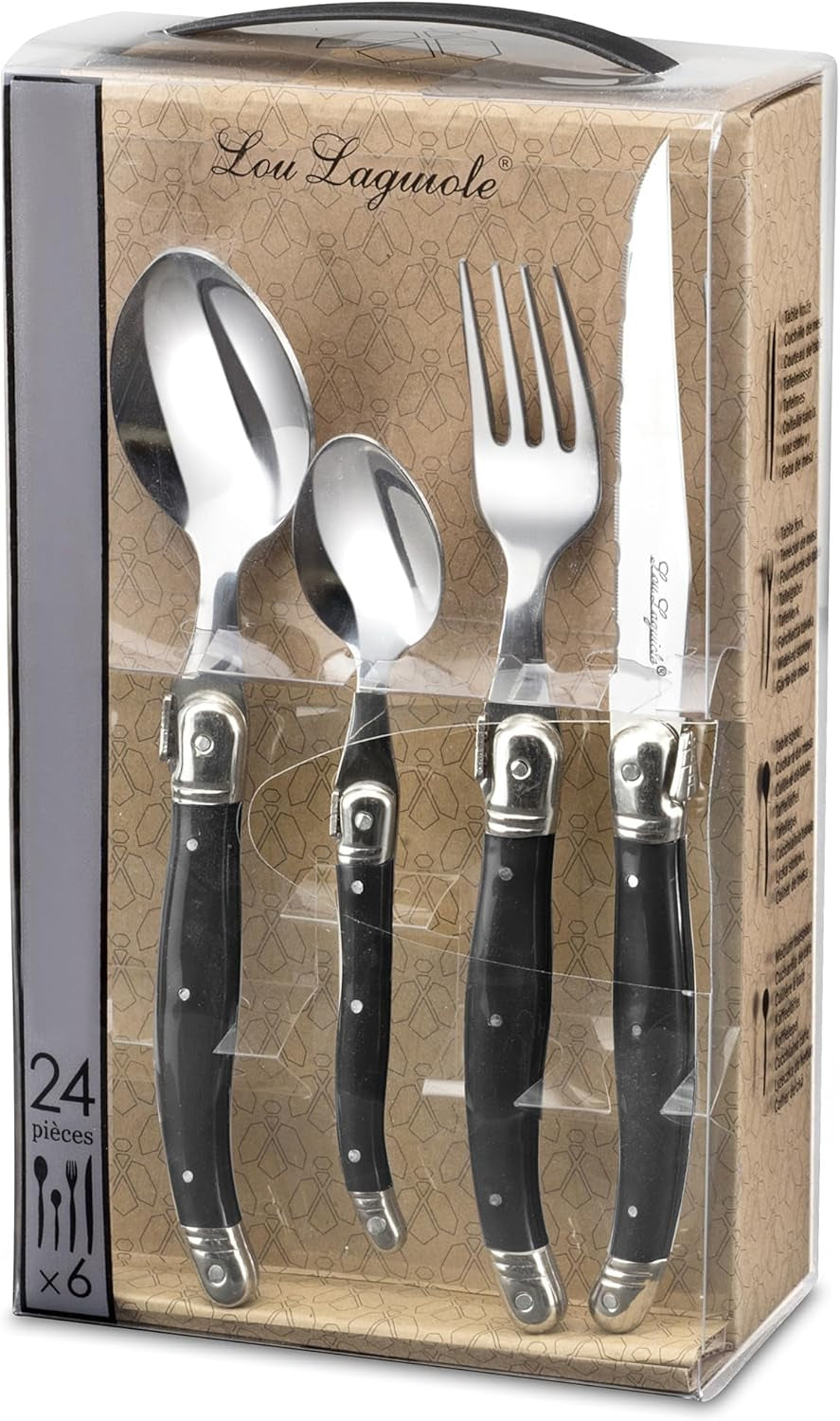 LOU LAGUIOLE TRADITION Set de tacâmuri pentru friptură 24 piese Bucatarie Naty Shop