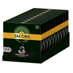 Kaffeekapseln Espresso Ristretto, Intensität 12 von 12, 10 x 20 Getränke & Kaffeekapseln Espresso Intenso, Intensität 10 von 12, 200 Nespresso®* kompatible Kapseln, 10 x 20 Getränke