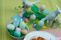 Coloranți de ou Heitmann - Mix It Pastel - 3 coloranți lichizi de ou în roz, turcoaz și violet, cupă, orez, șabloane și mănuși - Vopsire ușoară cu ouă