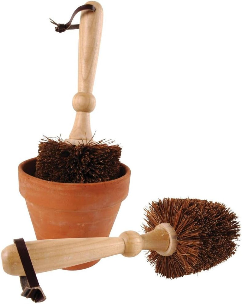 Ghiveci, perie pentru jardiniere, perie de curățare, rotundă, aprox. 11 cm x 11 cm x 29 cm