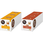 NESCAFÉ Dolce Gusto Latte Macchiato Vorratsbox 90 Kaffeekapseln (Aromatischer Espresso & Latte Macchiato Caramel