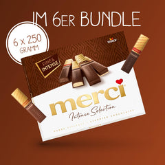 Varietate de ciocolată neagră Finest Selection – 6 x 250g – Specialități rafinate de ciocolată neagră – Praline umplute și neumplute