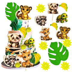 Safari Delights Decoratiuni Comestibile Set 13 - Culori Multicolore Si Design Animal Safari