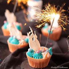 Super Streusel Luftikus, sprinkles multicolor, fundal albastru Sprinkles Naty Shop