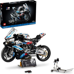 Model de motocicletă LEGO Technic BMW M 1000 RR, kit model pentru adulți, set ca un cadou pentru artizanat pentru bărbați și femei, ca decor pentru casă sau birou 42130 Seturi de constructie Besuche den LEGO-Store Singur