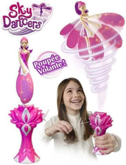 Lansay - Sky Dancers – Pretty Poppy – Magische Fliegende Puppe für Kinder ab 6 Jahren – Feenpuppe 18 cm – fliegt mit einem Launcher ohne Batterie – staunen Sie Ihre Kinder – Geschenkidee zum