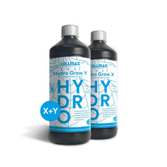 Hydro Grow X & Y | Soluție nutritivă bicomponentă pentru faza de creștere | Special concepută pentru utilizare în hidroponie | Stimulează o creștere sănătoasă în faza inițială | 1L