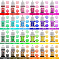 Colorant alimentar 24 de culori - Coloranți alimentari lichizi pentru coacerea prăjiturilor, fursecurilor, macaroanelor, decorare și gătit - Colorant alimentar vibrant pentru aerografare, fondant - 6 ml fiecare