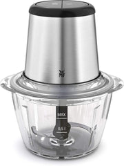 WMF Kult X Edition Zerkleinerer Elektrisch Mit Glasbehälter, Blitzhacker 320 W, 2 Geschwindigkeitsstufen, Großer Mixbehälter, Cromargan Matt Bucatarie Naty Shop