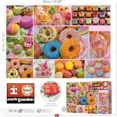 Educa - Puzzle de 500 de piese pentru adulti | Colaj de bomboane. Dimensiuni: 48 X 34 cm. Include lipiciul de puzzle Fixpuzzle. Pentru 11 ani (19904) Puzzle Naty Shop