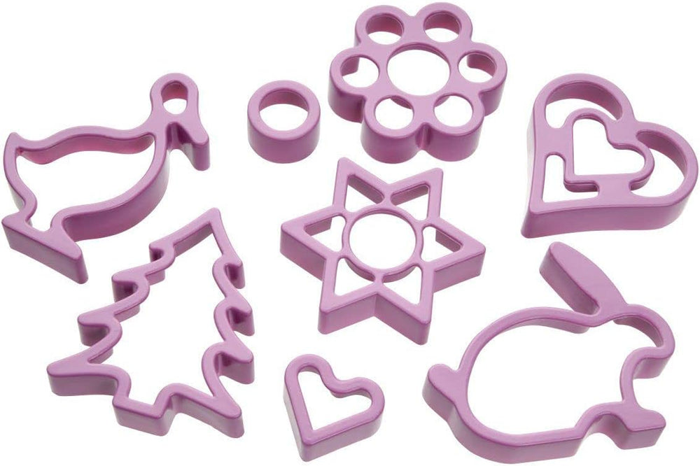 Formă de tăiat fursecuri Zenker 2 în 1 pentru bomboane, formă de patiserie, formă de tăiat fursecuri pentru Paște și Crăciun (Culoare: Roz înghețat), Cantitate: 8 bucăți