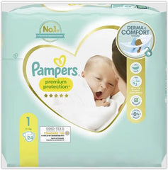 Scutece Pampers pentru bebeluși mărimea 0 (1,5-2,5 kg) protecție premium, 24 bucăți, confort și protecție Pampers Softest