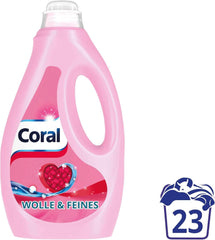 Coral detergent lichid delicat pentru lână și rufe delicate, 23 spalari, 1,15 litri Detergenti Rufe Naty Shop