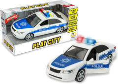 Mașină de poliție Macchina Police cu lumini și sunete la scara 1:16, multicoloră (65075) Jucarii Bebe Naty Shop