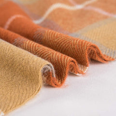 G Lake Orange Plaid Blanket Throw Acrylic Soft Reversible Coloured Fringed Bedspread Gift For Christmas Decorations 127 Cm W X 170.2 Cm L-Pumpkin Orange Paturi si Cuverturi G Lake