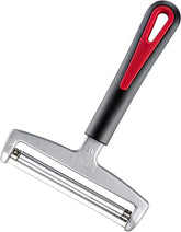 Feliator de brânză Westmark cu rolă și fir de tăiere înlocuibil, grosime de tăiere variabilă, lățime: 12 cm, oțel inoxidabil/aluminiu/plastic, negru/roșu, 29272260, 17 x 12 x 2 cm
