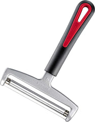 Feliator de brânză Westmark cu rolă și fir de tăiere înlocuibil, grosime de tăiere variabilă, lățime: 12 cm, oțel inoxidabil/aluminiu/plastic, negru/roșu, 29272260, 17 x 12 x 2 cm