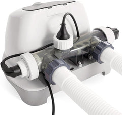 Intex 26668 – Sistem de filtrare cu apă sărată Krystal Clear, pentru pompă de filtrare 2650-12112 L/h, pentru piscine mici de până la 26500 L, plastic, alb